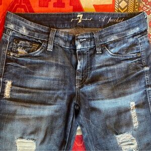 7 for all mankind A pocket jeans distressed size 25